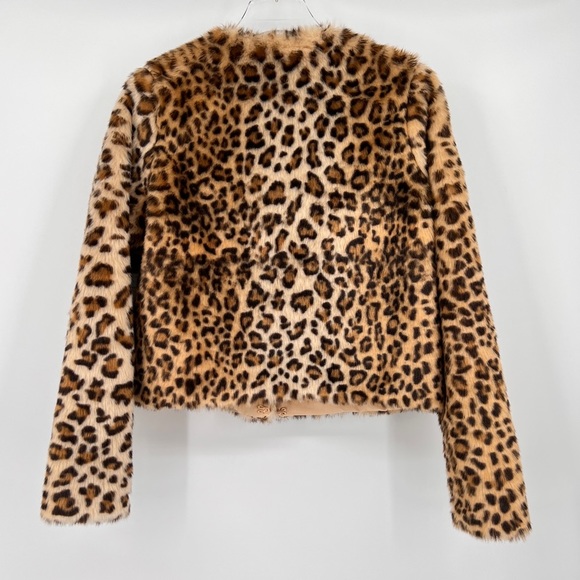 Wayf x Influencers Brooklyn Faux Fur Chubby Jacket Leopard Size Xs NWT - Picture 5 of 9